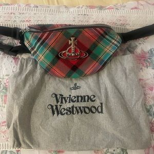 New Vivienne Westwood Plaid Adjustable Belt Bag
